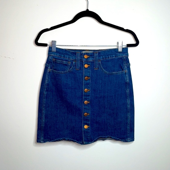 Madewell Stretch Denim Straight Mini Skirt in Arroyo Wash - Picture 3 of 7